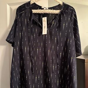 Dia & Co V-cut Blouse Size: 1X